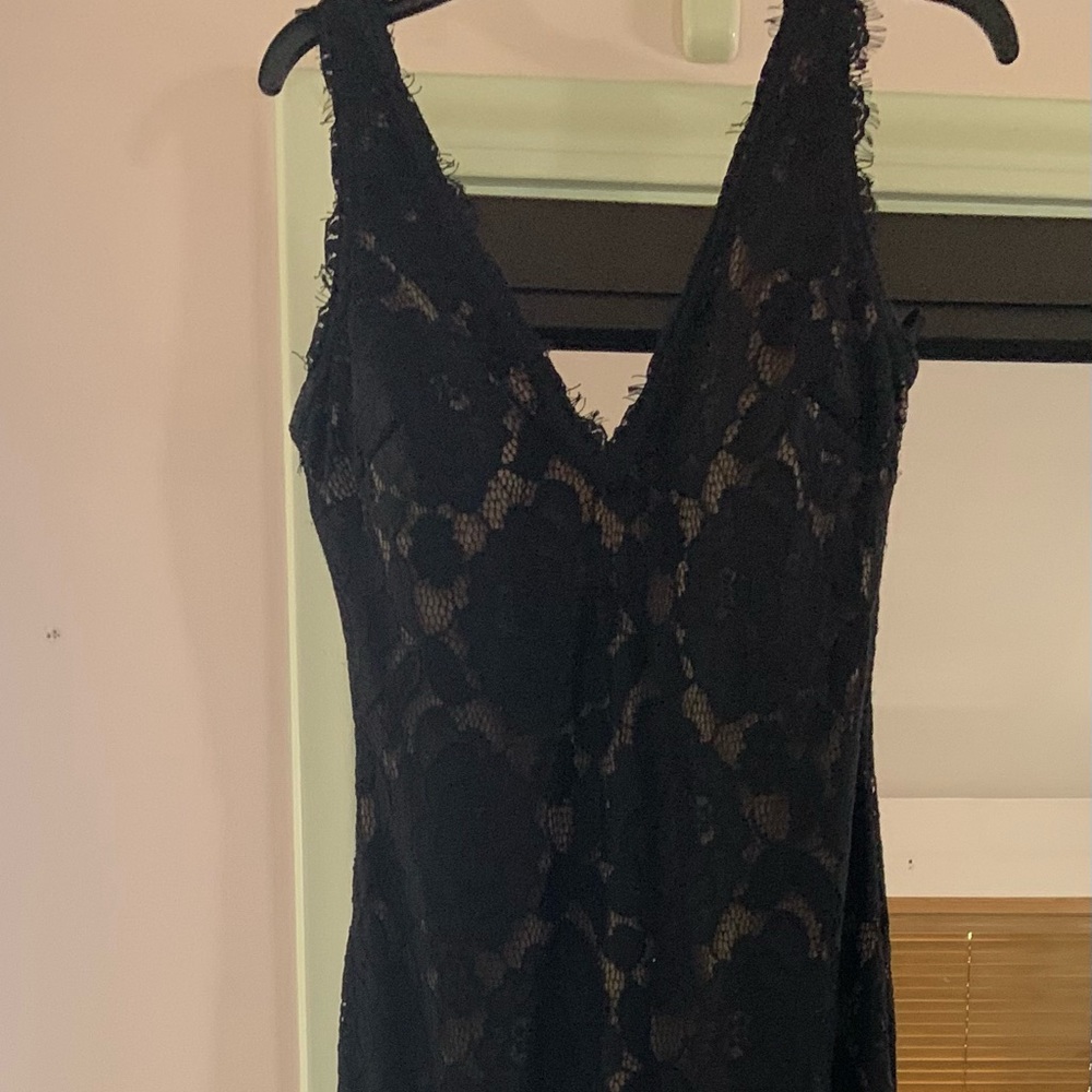 Floor length black gown